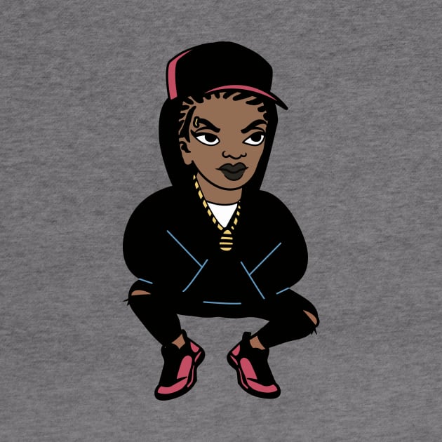 Cool Old School Hip Hop Girl Cartoon by SLAG_Creative